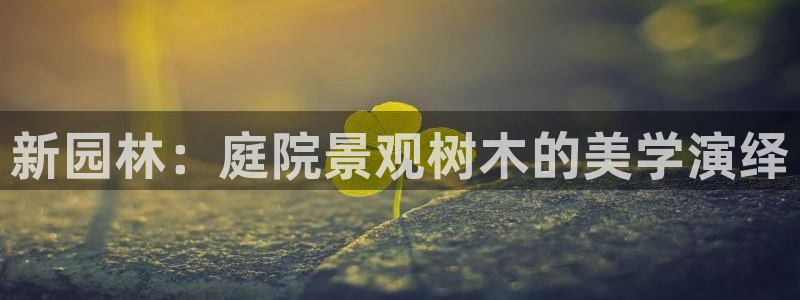 卧龙凤雏娱乐运城：新园林：庭院景观树木的美学演绎